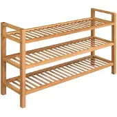 vidaXL Étagère à chaussures avec 3 étagères 100x27x60 cm Chêne massif