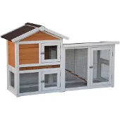@Pet Clapier Queensland Blanc et marron 147x53x85 cm