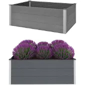 vidaXL Lit surélevé de jardin WPC 150x100x54 cm Gris