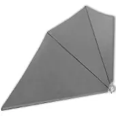 vidaXL Parapluie de balcon pliable Gris 160Ã240 cm