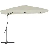 vidaXL Parasol d'extérieur avec poteau en acier 250 x 250 cm Sable