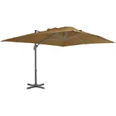 vidaXL -schwimmendes Parasol mit Aluminiumpol 400x300 cm Taupe