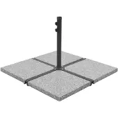 vidaXL Plaque de poids pour parasol Granit 25 kg Carré Gris