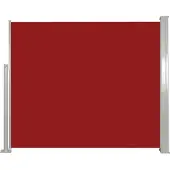 vidaXL Marquise latérale extensible 120x300 cm rouge