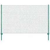 vidaXL Clôture grillagée avec poteaux acier 25 x 2 m vert