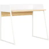 vidaXL Bureau blanc et chêne 90x60x88 cm