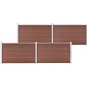 vidaXL Clôture de jardin WPC 699x106 cm Marron