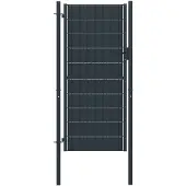 Super Merchant Portail de clôture PVC et acier 100x204 cm Anthracite