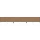 vidaXL Tissu brise-vent 6 pièces 800 x 120 cm Taupe