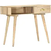 vidaXL Table console 90x45x75 cm bois de manguier massif