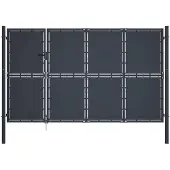 vidaXL Portail de jardin en acier 350 x 150 cm anthracite