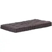 vidaXL Coussin de plancher de palette Coton 120x80x10 cm Anthracite