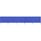 vidaXL Tissu brise-vent 5 pièces 600 x 160 cm bleu azur