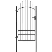 vidaXL Portail de jardin Acier 1x2,5 m Noir