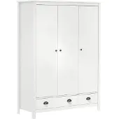 vidaXL Armoire avec 3 portes Hill blanc 127x50x170 cm Pin