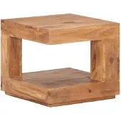 vidaXL Table basse 45x45x40 cm en bois massif d'acacia