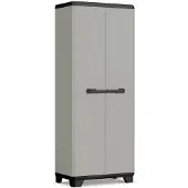 Keter Planet High Cupboard Multipurpose - 3 étagères - 68x39x173cm - Gris/Noir - Plastique recyclé