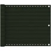 vidaXL Écran de balcon Vert foncé 75x400 cm PEHD