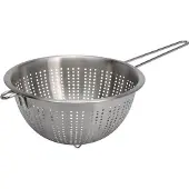 Excellent Housewares Passoire de cuisine en acier inoxydable avec poignée, Passoire, Argent