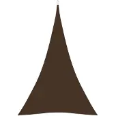 vidaXL Voile de parasol Tissu Oxford triangulaire 5x6x6 m marron