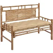 vidaXL Banc de jardin avec support 120 cm bambou