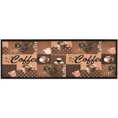 vidaXL Tapis de sol de cuisine lavable Marron café 45x150 cm