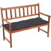 vidaXL Banc de jardin avec support 120 cm bois massif acacia