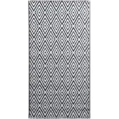 vidaXL Tapis d'extérieur ARAKIL blanc et noir 190x290 cm PP