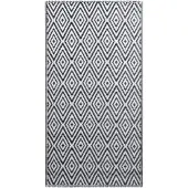 vidaXL Tapis d'extérieur ARAKIL blanc et noir 120x180 cm PP