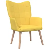 vidaXL Fauteuil relax jaune moutarde Tissu