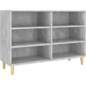 vidaXL Buffet gris béton 103,5x35x70 cm bois d'ingénierie