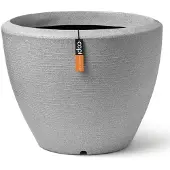 Capi Europe Pot à plantes conique bas Arc Granite 48x35 cm Ivoire
