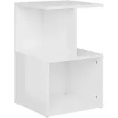 vidaXL Table de chevet blanc brillant 35x35x55 cm bois d'ingénierie