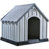 vidaXL Niche pour chien Gris 92x87x91 cm Plastique