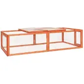 vidaXL Clapier pour lapins 183x90x46,5 cm Sapin massif