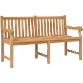 vidaXL Gartenbank 150 cm Massivholz Teck