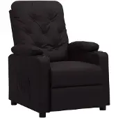 vidaXL Fauteuil relax noir similicuir
