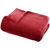 Atmosphera Couverture en flanelle rouge 130 x 180 cm