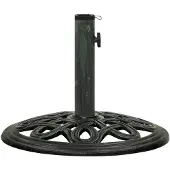 vidaXL Pied de parasol vert 40x40x32 cm Fonte