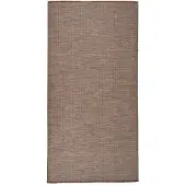 vidaXL Tapis à tissage plat d'extérieur 100x200 cm Marron