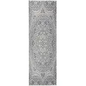 vidaXL Tapis à tissage plat d'extérieur 80x250 cm Motif bleu
