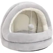 vidaXL Lit pour chat 50x50x45 cm Gris et crème