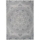 vidaXL Tapis à tissage plat d'extérieur 160x230 cm Motif bleu