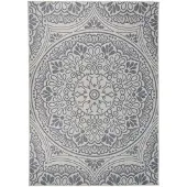 vidaXL Tapis à tissage plat d'extérieur 140x200 cm Motif bleu