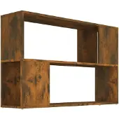 vidaXL Bibliothèque Chêne fumé 100x24x63 cm Bois d'ingénierie