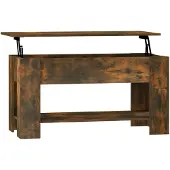 vidaXL Table basse chêne fumé 101x49x52 cm bois composite