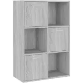 vidaXL Armoire de stockage Gris Sonoma 60x29,5x90 cm