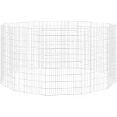 vidaXL Cage à lapins 12 panneaux 54x100 cm Fer galvanisé