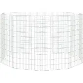 vidaXL Enclos 10 pièces 54x100 cm Fer galvanisé