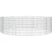 vidaXL Enclos 12 pièces 54x60 cm Fer galvanisé
